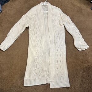 Cream Cable Knit Women's Sweater
